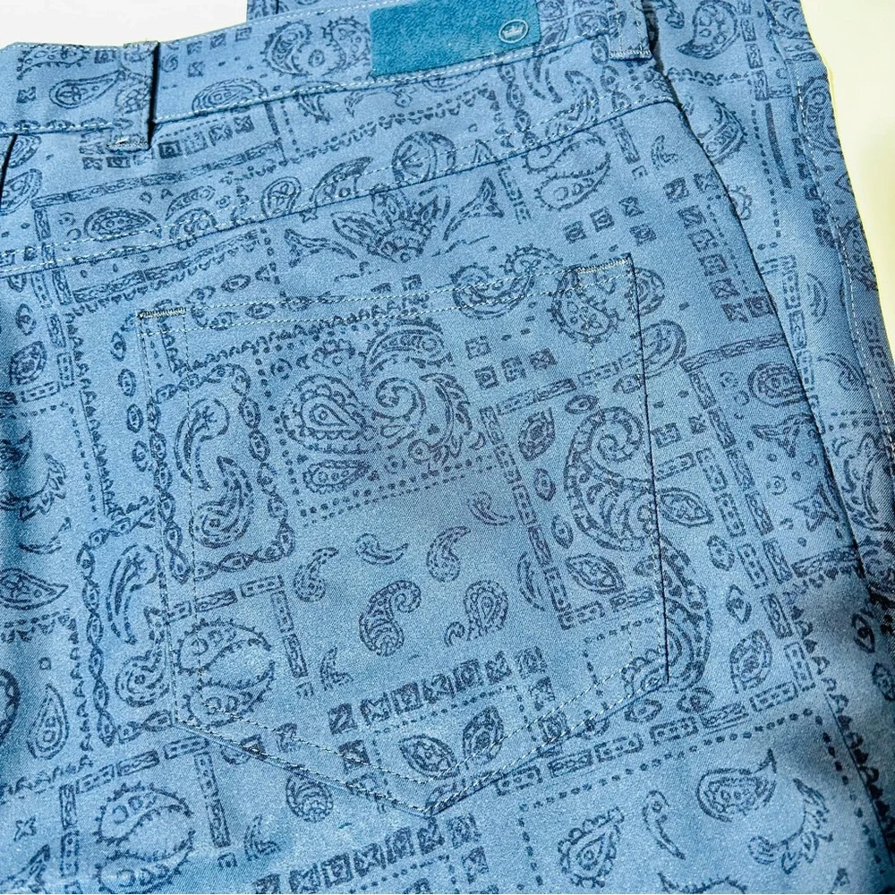 Peter Millar pants EB66 Delos Paisley performance golf pants men size 34 X 30 - Picture 10 of 11